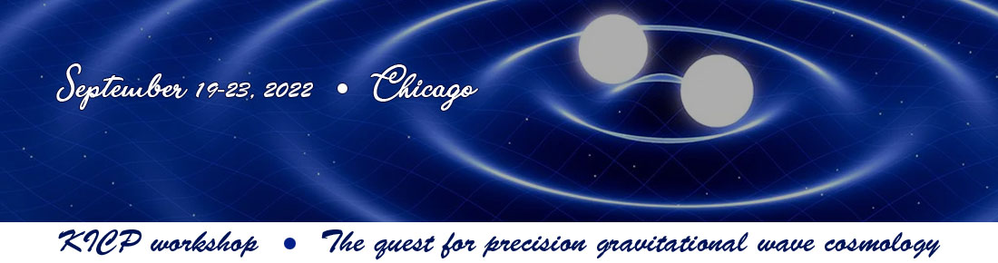 Logo: The quest for precision gravitational wave cosmology Workshop